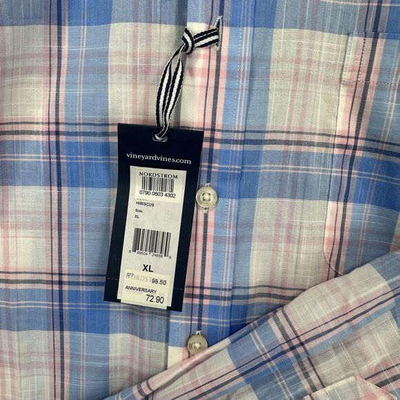 NWT Vineyard Vines Men’s XL Slim Fit Tucker Long Sleeve Button Down Plaid New - Picture 6 of 12